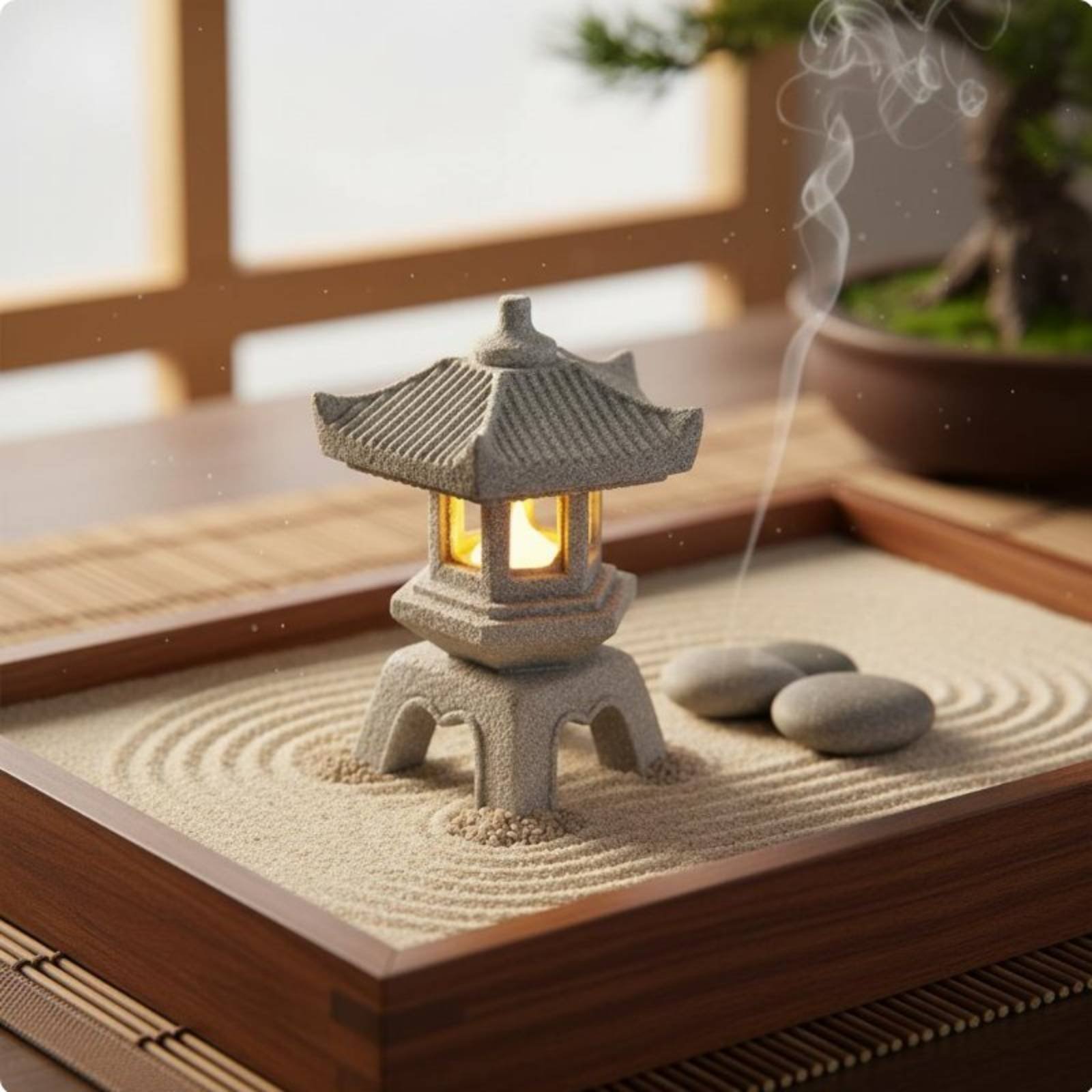 Миниатюрный каменный фонарь с  – обзор и цена Bonsai Garden Usa